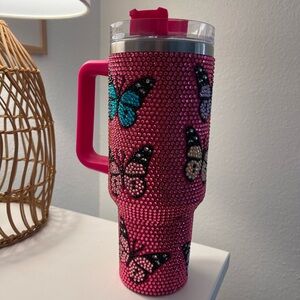 Queen of sparkles butterfly tumbler